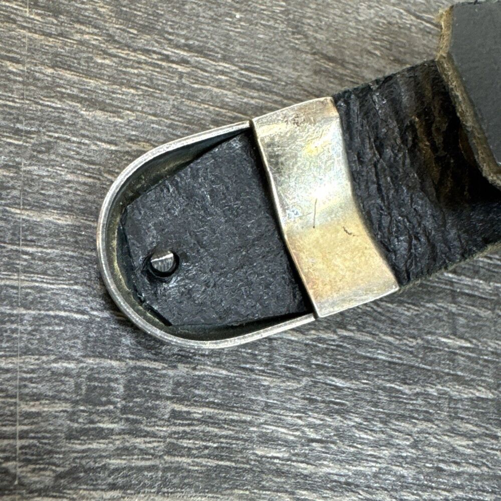 Vtg Navajo Sterling Silver Deep Stamped 3 Piece Ranger Belt Buckle 42.7g Ben - Picture 6 of 8